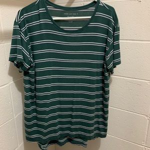 Green Striped American Eagle Soft and Sexy T-shirt Size Small